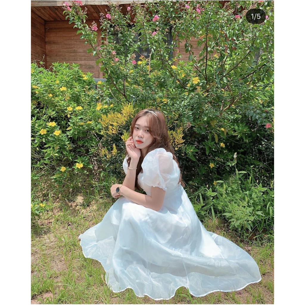 Đầm váy nữ dự tiệc xoè tay phồng ( Hình chụp thật) | BigBuy360 - bigbuy360.vn