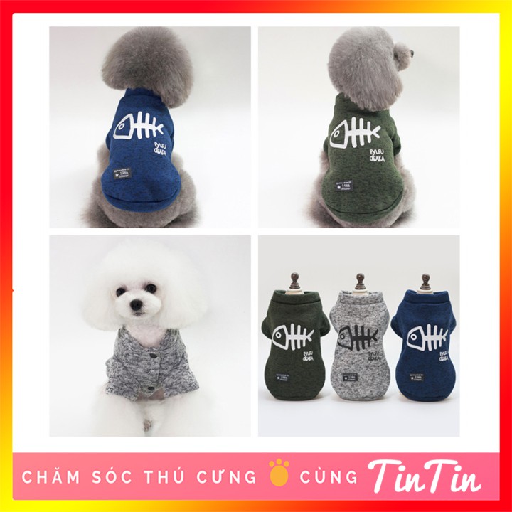 Áo Mùa Đông Thời Trang Cho Thú Cưng Chó Mèo - Chất Len Hình Cá #Tintin Pet Store