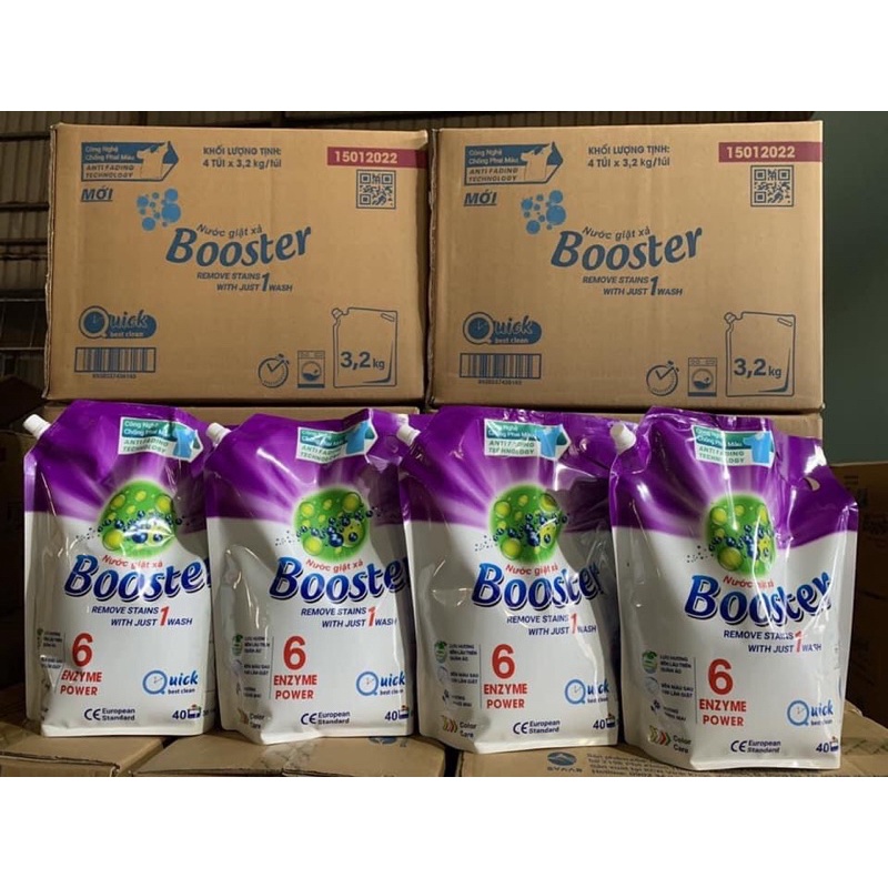 Combo 02 túi nước giặt xả Booster hương nắng mai 3,2kg/túi, hàng xuất Nhật