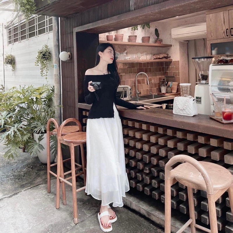 Set áo đen + váy  - Chitchitstore