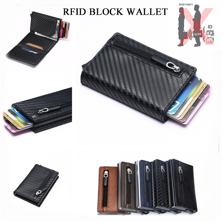 Ví Đựng Thẻ Tín Dụng Có Khóa Kéo Tiện Lợi Dành Cho Nam