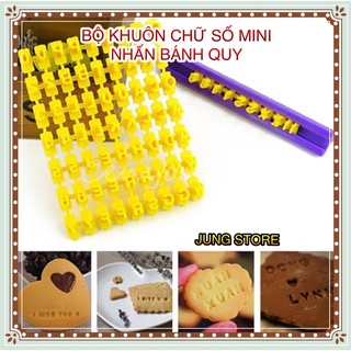 Bộ khuôn chữ và số mini nhấn lên mặt bánh quy tạo nhiều thông điệp ý nghĩa M264