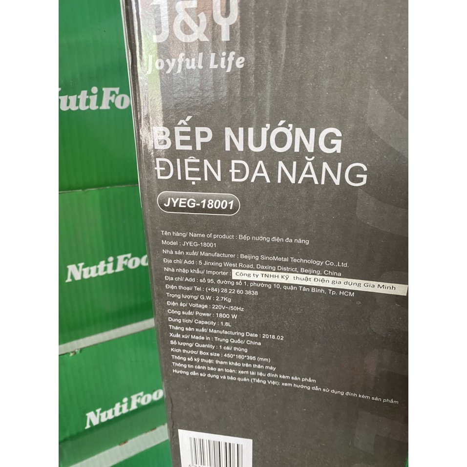 BẾP NƯỚNG, LẨU ĐA NĂNG JYEG-18001