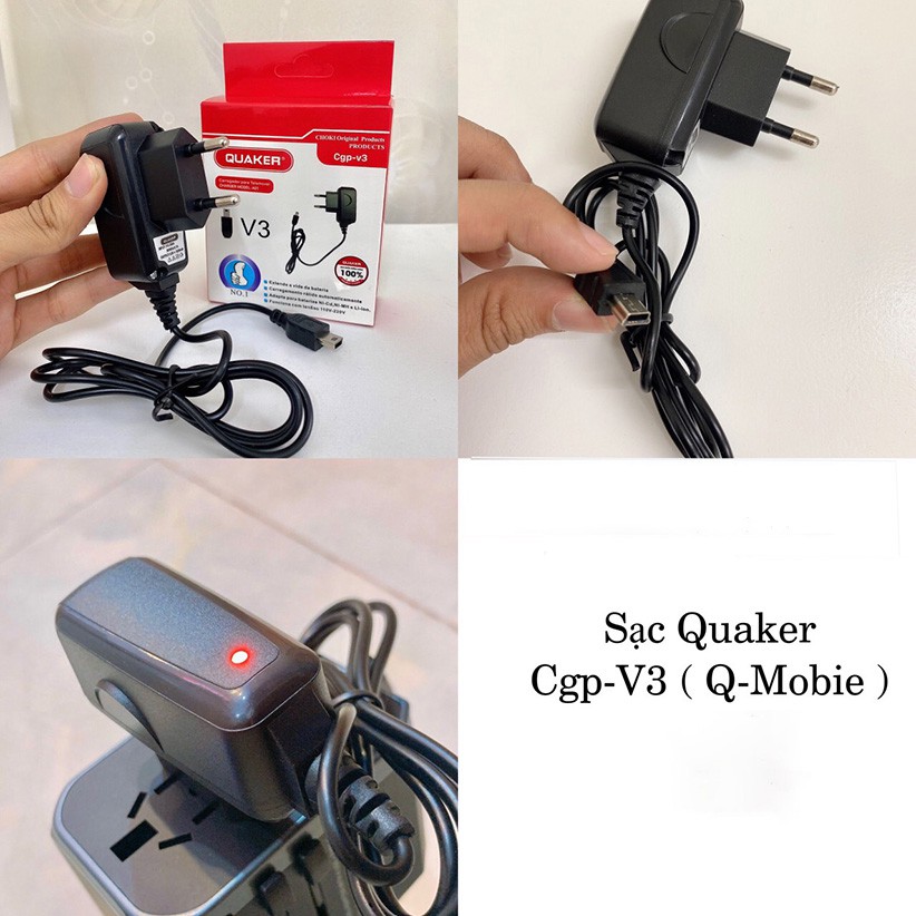 Sạc Điện Thoại Q-Mobile💎 Sạc Quaker Chân Q-Mobile Sạc Cho Điện Thoại Và Các Loại Máy Nghe Nhạc