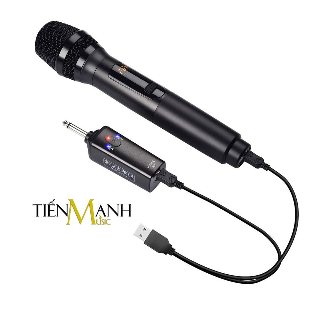 [Không Dây] Bộ 2 Mic Wireless Pin Sạc Gitafish K380S - Micro Cầm Tay Vocal Microphone Karaoke Portable - Chính Hãng