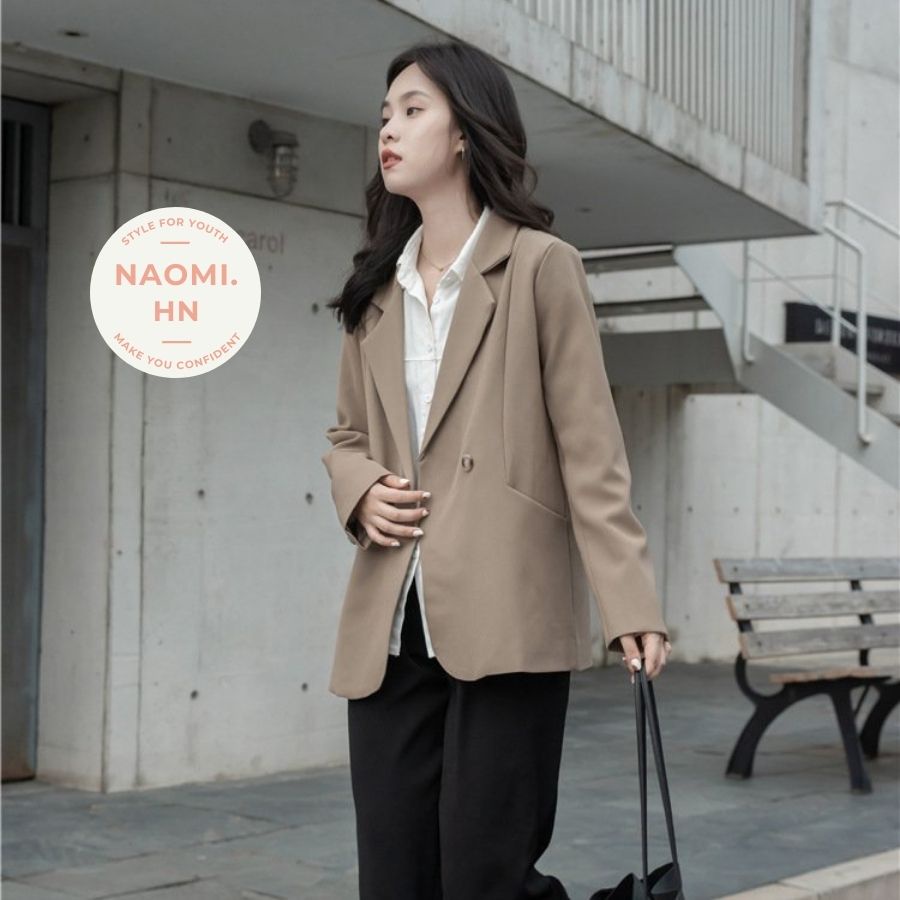 Áo blazer 2 lớp xắn gấu tay kẻ form đẹp dày dặn. Áo Vest nữ 2 lớp dài tay thiết kế form rộng tay dài pha kẻ