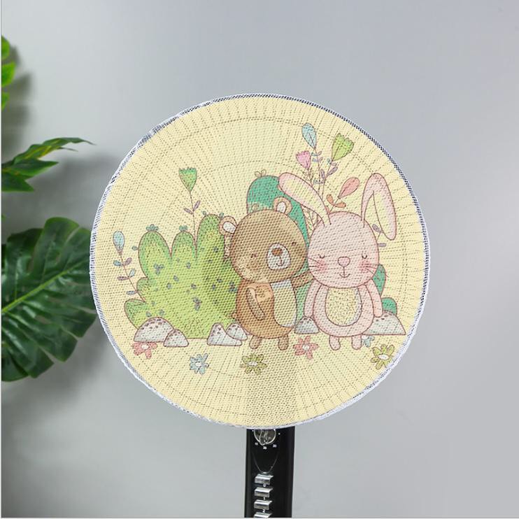 Lưới bọc quạt size to in hình thú bảo vệ quạt và an toàn cho bé