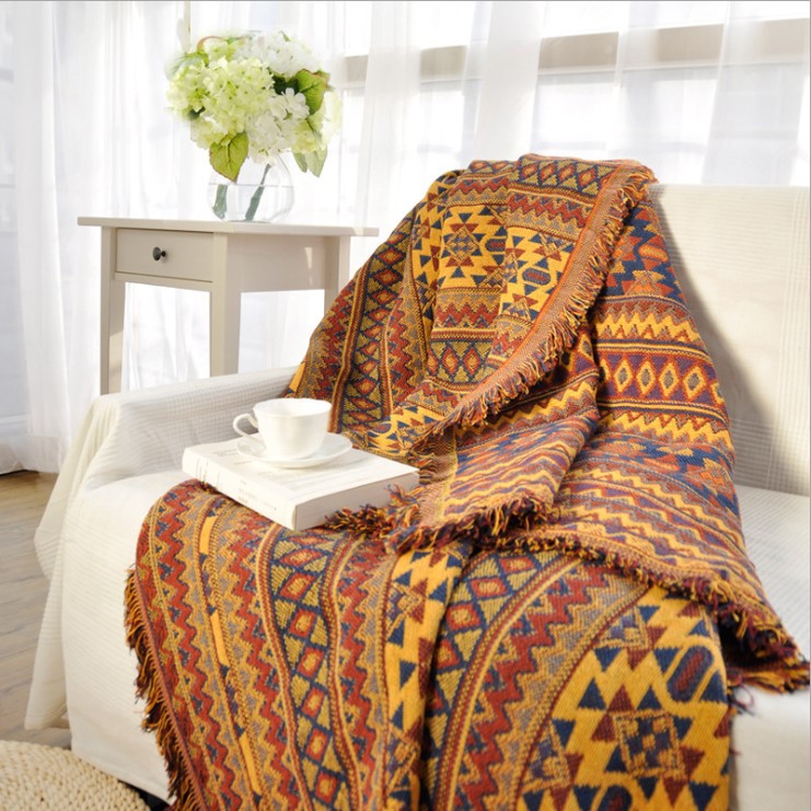 Khăn phủ , thảm , trải bàn trải sofa trang trí Vintage phong cách Bắc Âu