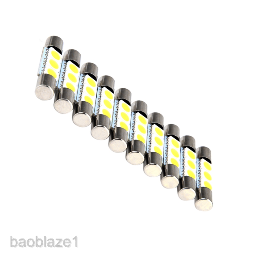 Set 10 Đèn Led 28mm - 31mm Cầu Chì 5050 3smd Gắn Gương Trang Điểm