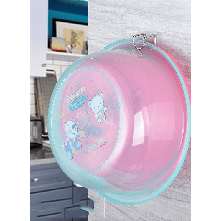 Giá Móc Treo Thau Chậu, Đồ, Khăn Dán Tường Nhà Tắm Chịu Lực Siêu Chắc Siêu Bền Inox 304 Đa Năng