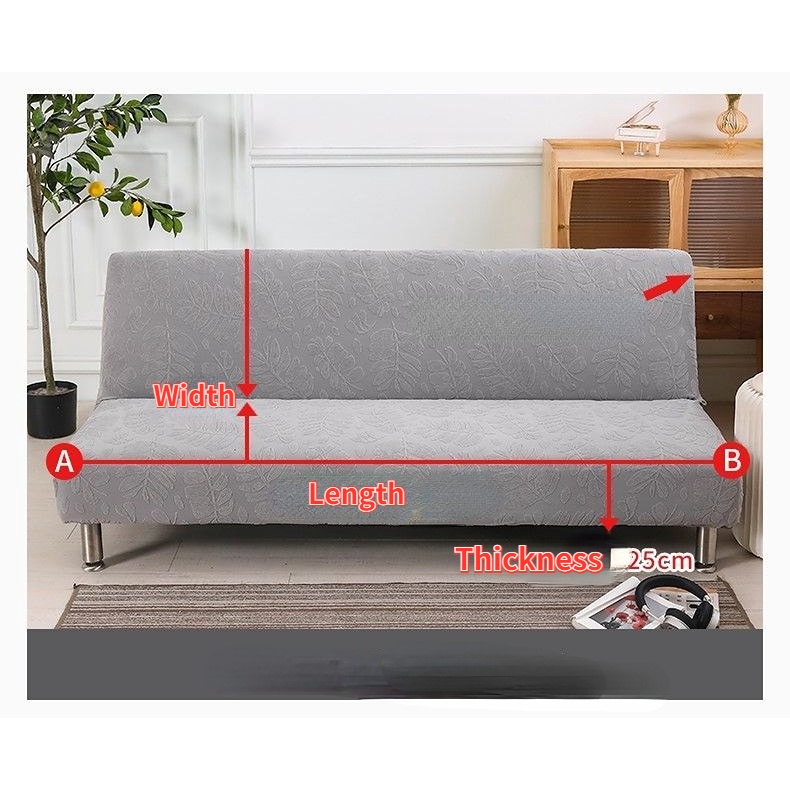 Vỏ Bọc Ghế Sofa Không Tay Vịn Chất Liệu Dày Dặn Có Thể Gấp Gọn Tiện Dụng