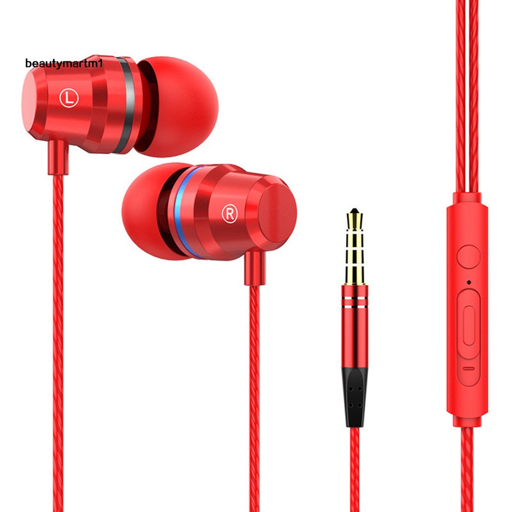 Tai nghe nhét tai có dây giắc cắm 3.5mm âm siêu trầm sống động tích hợp micro và có nút điều chỉnh