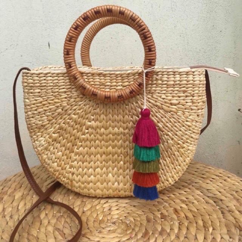 Làn lục bình quai mây 28cm