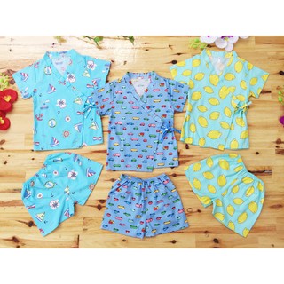 Combo 3 bộ Yukata cho bé trai và bé gái chất xịn 100%