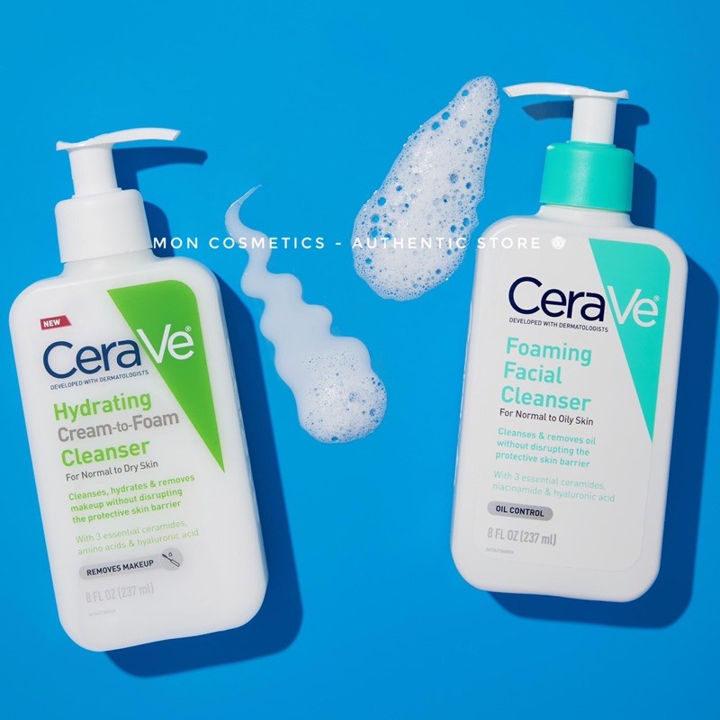 Sữa rửa mặt Cerave Foaming/Hydrating Facial Cleanser