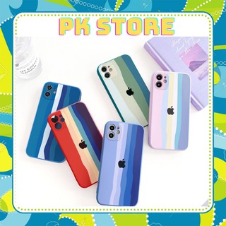 Ốp lưng iphone Cầu vồng cạnh vuông bảo vệ cam 5/5s/6/6plus/6s/6splus/7/7plus/8/8plus/x/xr/xs/11/12/pro/max/plus/promax