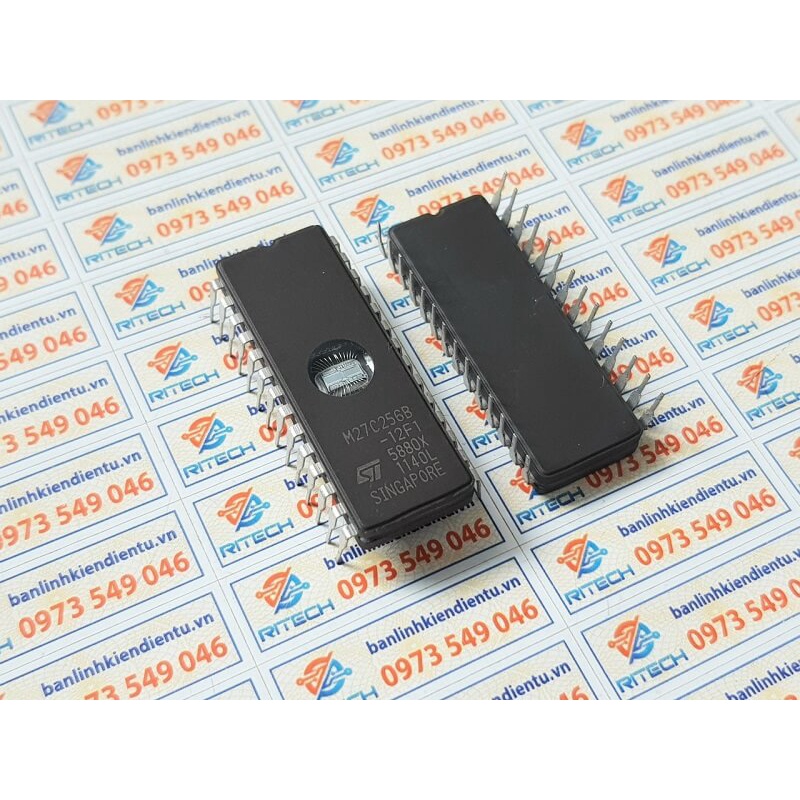 [1 Chiếc] M27C256B-12F1 M27C256B 27C256 DIP-28 IC nhớ EPROM 256K (32kx8) 120ns