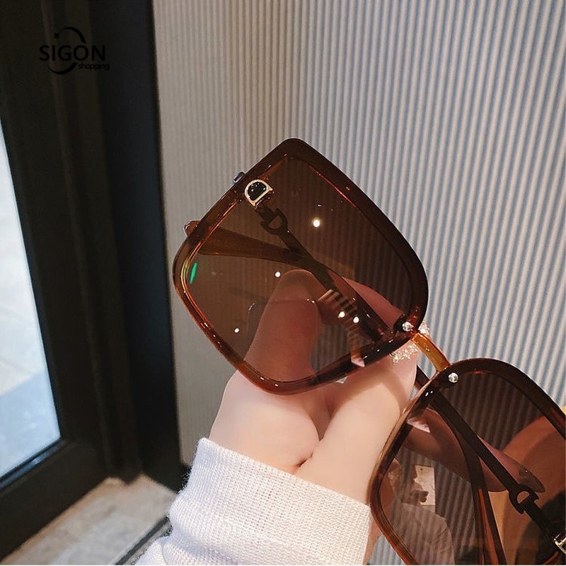 Kính Mát Gọng Vuông Lớn Chống Tia UV Thời Trang Cho Nam Nữ