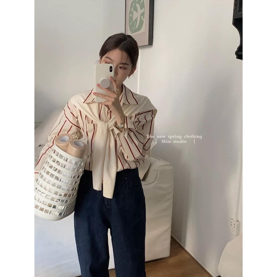 Khăn Len Vạt Thuỷ Thủ Mix Áo Phông Áo Len Sơ Mi Váy Cực Xinh Style Hàn Quốc