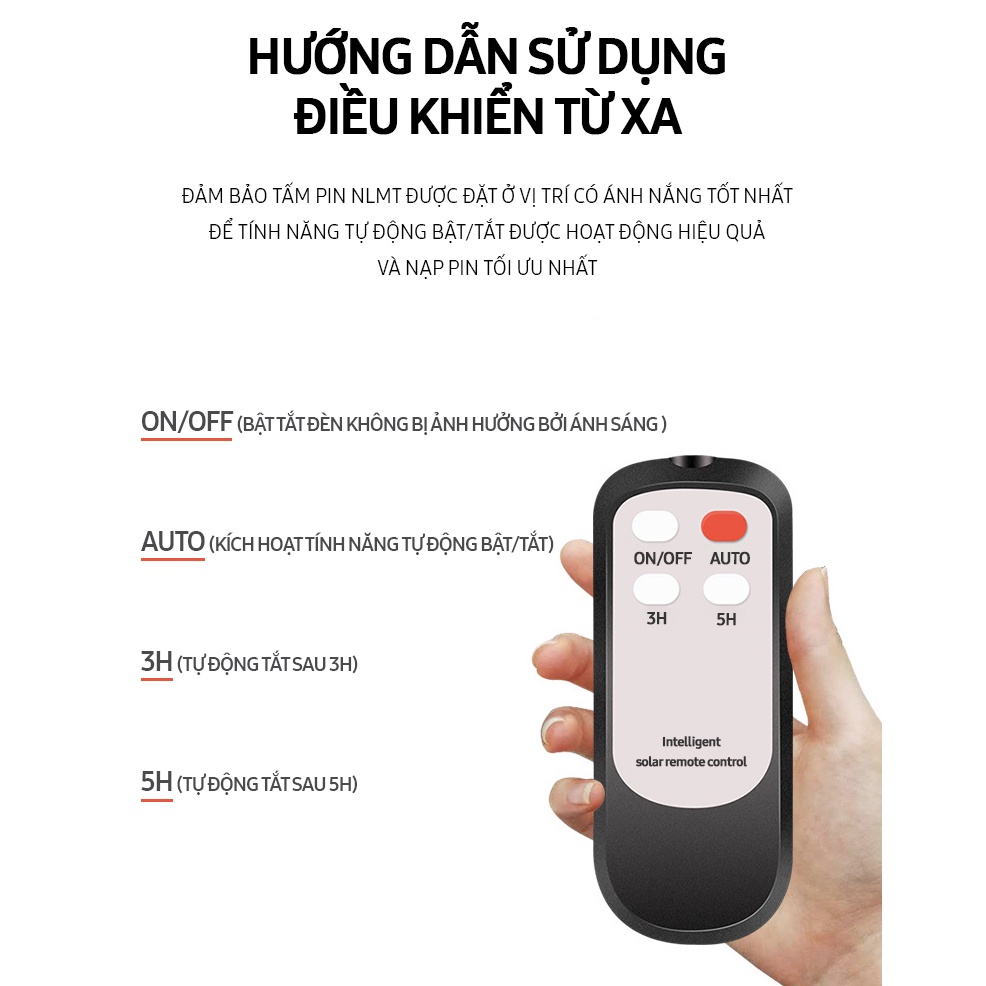 Đèn năng lượng mặt trời Jindian JD công suất 500W, loại cao cấp, tích điện, tự động sáng, chống nước, thân nhôm