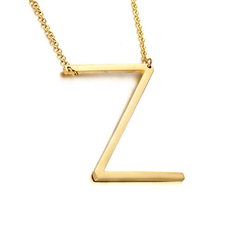 Dây Chuyền Mạ Vàng 18k Mặt Chữ Cái Tiếng Anh 100%