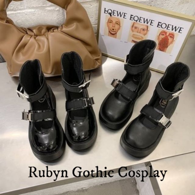 [CÓ SẴN]  Giày Boot Chiến Binh Gothic độc lạ, cá tính  ( NHÁM VÀ BÓNG ) Ảnh thật ở cuối mã 8090