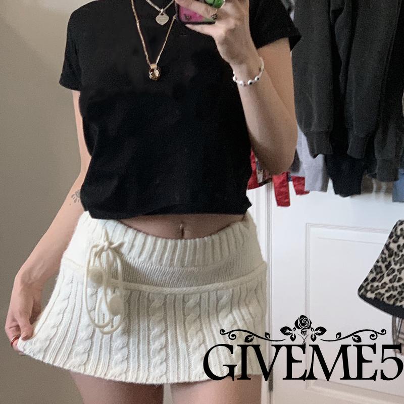 Chân váy lưng thấp thiết kế dây rút thời trang cho nữ