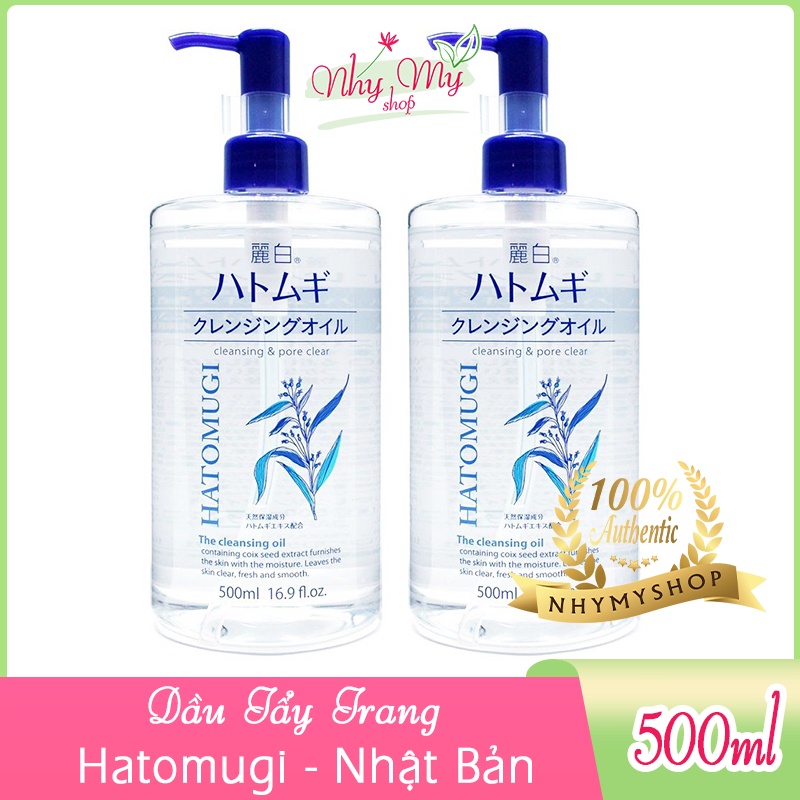 Dầu tẩy trang Hatomugi 500ml Nhật Bản vòi