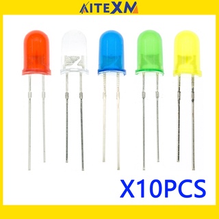 Set 10 điốt đèn led nhiều màu 3mm 5mm f5mm