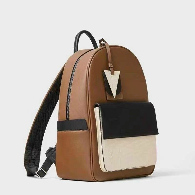 TNS - Balô Z•a•ria Tri-Color Leather Backpack-full màu