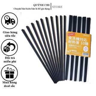10 Đôi Đũa Kháng Khuẩn Shikisai Nhật Bản - Đũa Nhật Sợi Thủy Tinh Shikisai Cao Cấp