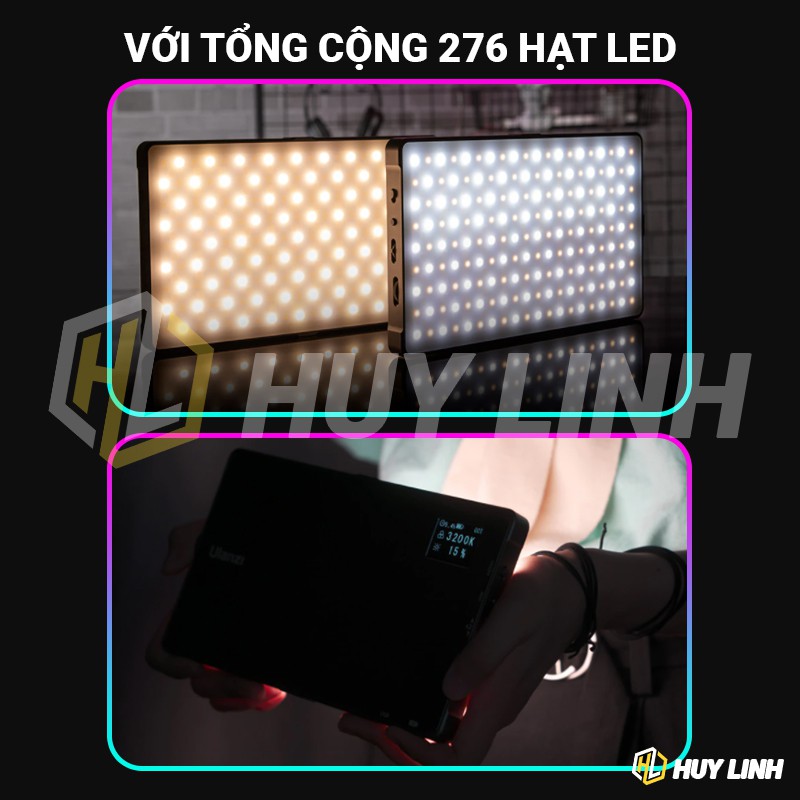 Đèn led Studio Ulanzi VIJIM VL276 RGB FillLight - 18W 5600K pin khủng 10000Mah