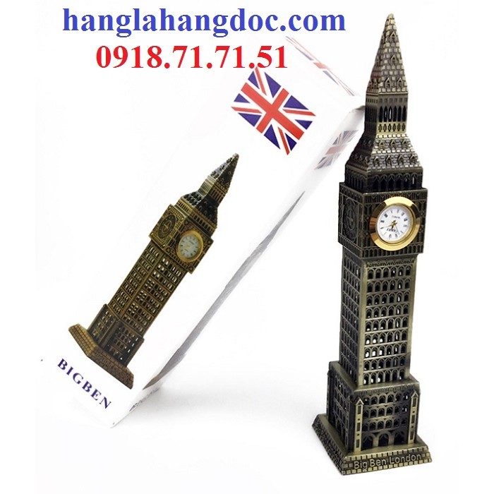 Mô hình tháp chuông Big Ben có đồng hồ cao 23cm