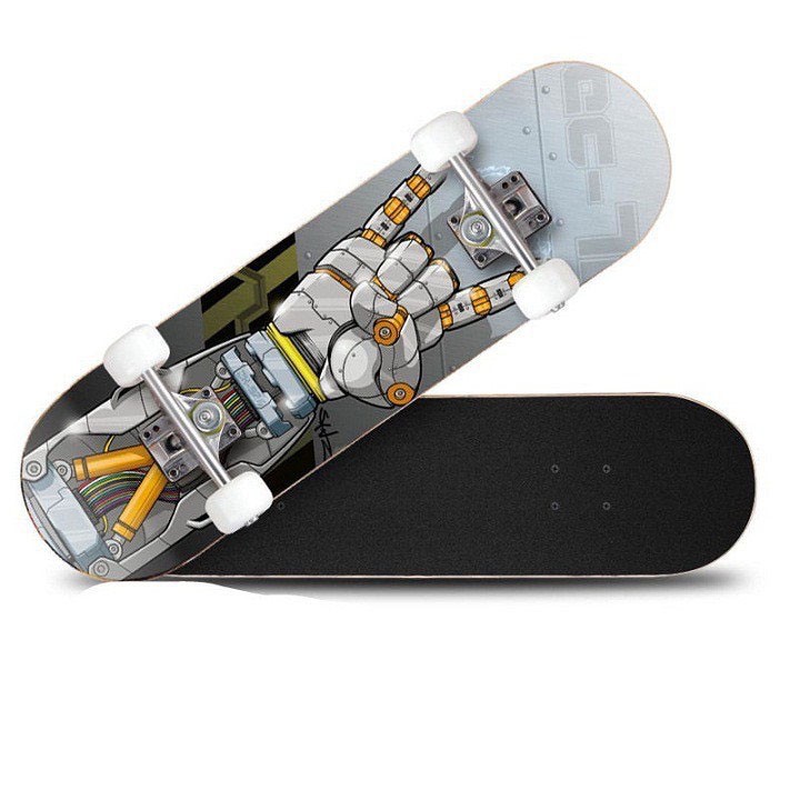 Ván trượt skateboard thể thao chất liệu gỗ phong ép cao cấp 7 lớp  tải trọng 200kg mặt nhám đá kim cương A7