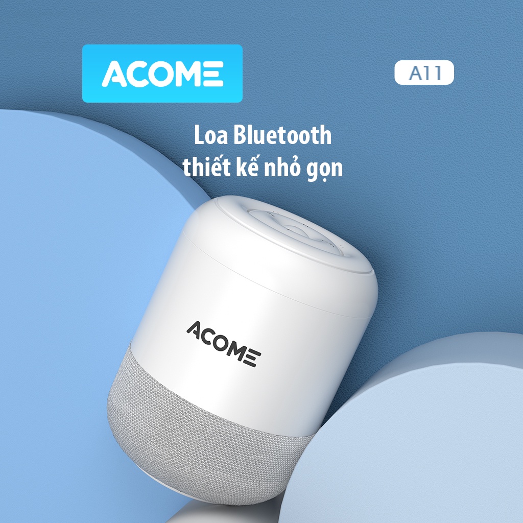 Loa Bluetooth ACOME A11 Công Suất 5W Bluetooth 5.0 Công Nghệ TWS Kiểu Dáng Nhỏ Gọn Chất Âm Trầm Bảo Hành 12 Tháng