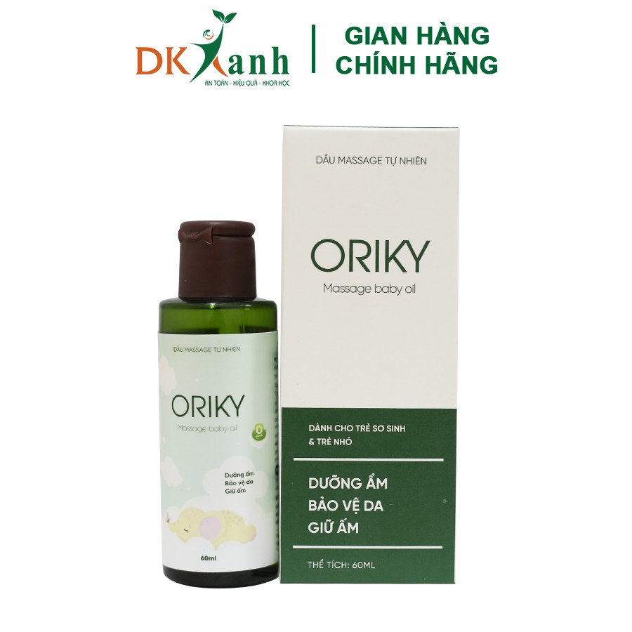 Dầu massage Oriky dưỡng ẩm cho bé, 60ml / chai