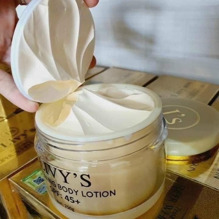 Kem body Livy’s chính hãng thái lan 250g trắng hồng,mịn màng, chống lão hóa,loại bỏ những sắc tố đen trên da