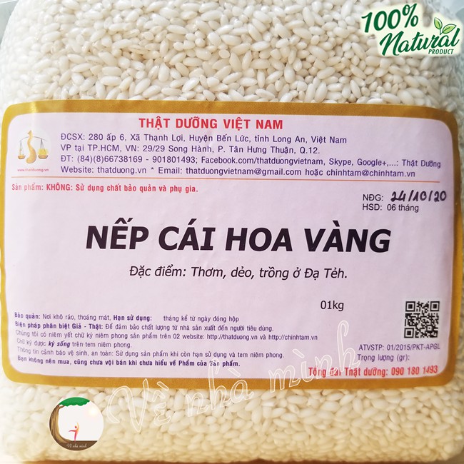 GẠO NẾP CÁI HOA VÀNG HỮU CƠ TRỒNG TỰ NHIÊN dùng trong ăn dưỡng sinh, thực dưỡng, eatclean, ăn chay, ăn kiêng giảm cân