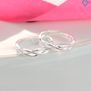 Nhẫn đôi bạc, nhẫn cặp bạc hình vô cực ND0401