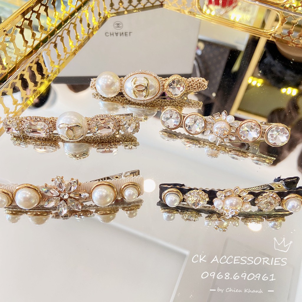 [Rẻ vô địch Kẹp tóc Thương Hiệu Cao cấp Ｃｈａｎｅｌ Ｄｉｏ Hàng loại 1 C K Accessories Sỉ  Ảnh Thật