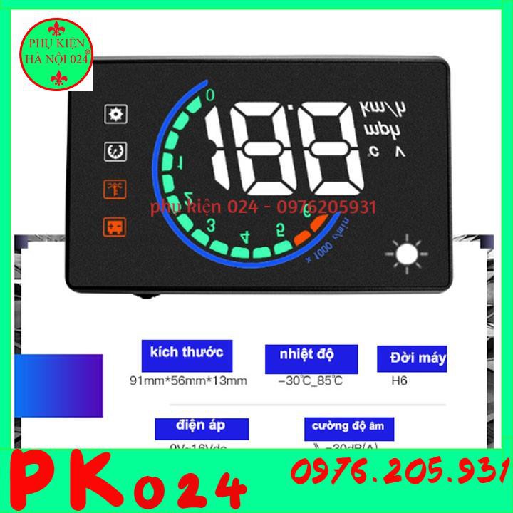 HUD H16 Hiển Thị Tốc Độ Kính Lái Ô Tô Cắm Cổng OBD2 Màn Hình 3,8 inch HD