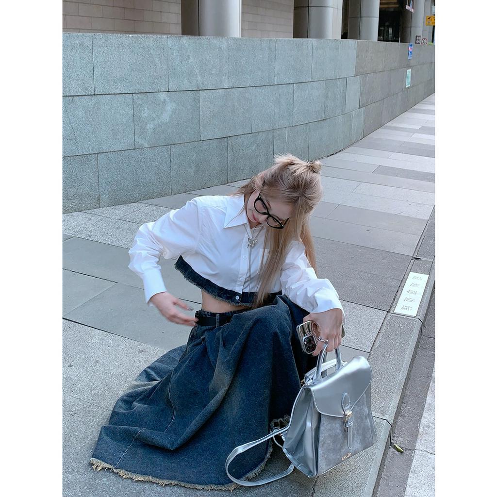 「 WELOVE1 」Chân váy jean Lưng Cao Dáng Ôm Thời Trang Mùa Hè Dành Cho Bạn Nữ