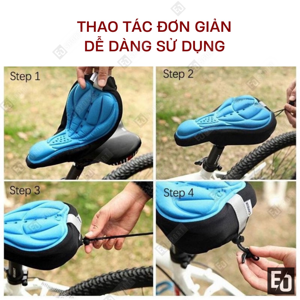 Miếng bọc yên xe đạp thể thao EVA êm ái,chống trượt,có dây rút điều chỉnh - EO.sportDZ