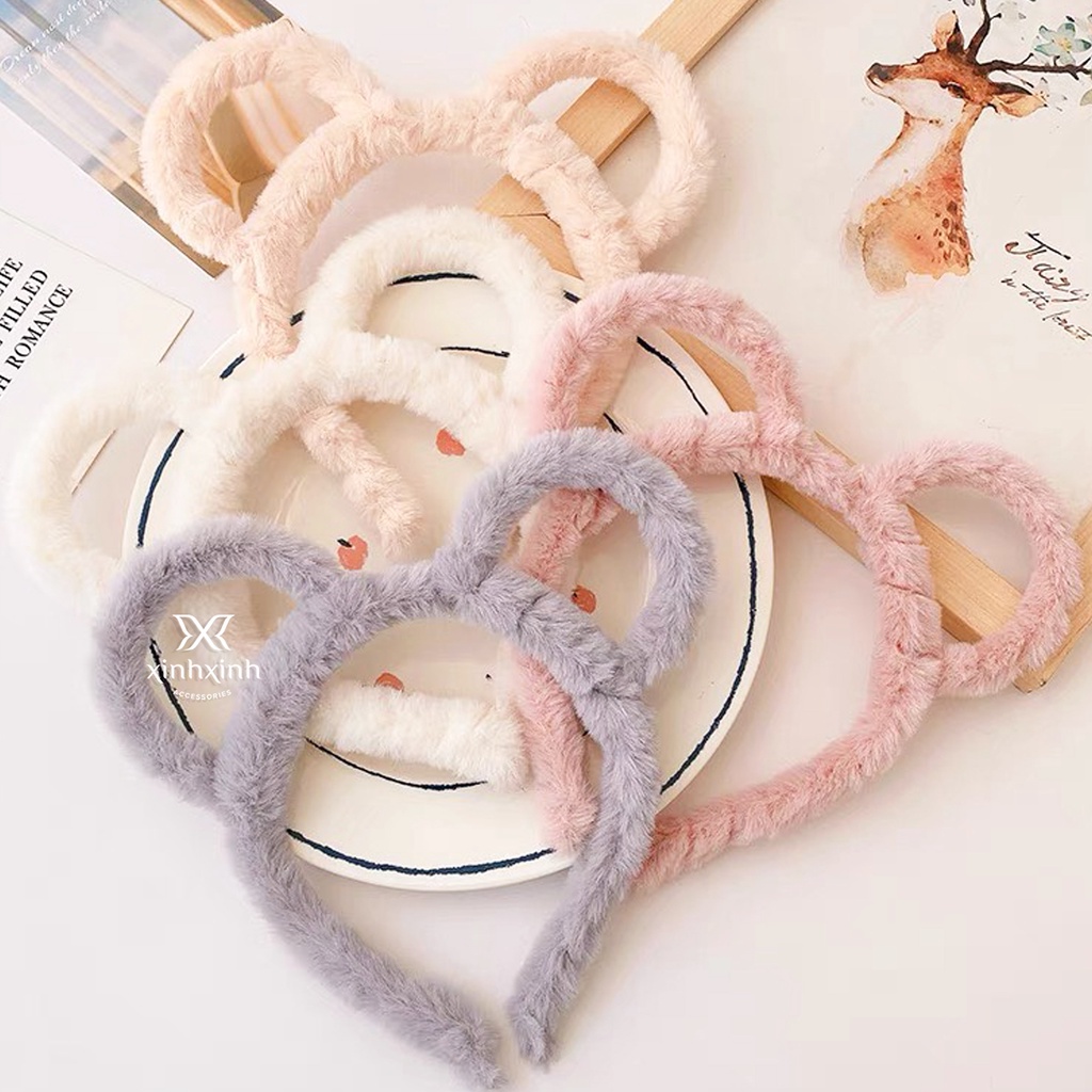 Xước lông tai thỏ, bờm lông tai gấu đáng yêu xinh xắn - Xinh Xinh Accessories