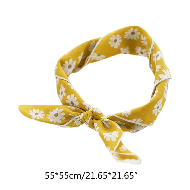 Khăn choàng cổ bằng cotton hình vuông in họa tiết hoa cúc thời trang cho nữ
 | BigBuy360 - bigbuy360.vn