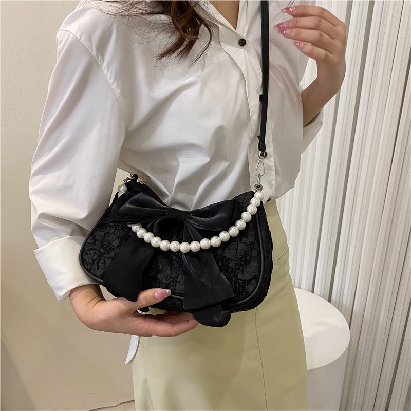 Túi Đeo JASMIN NOIR Chéo Đính Nơ Thời Trang Nữ Tính