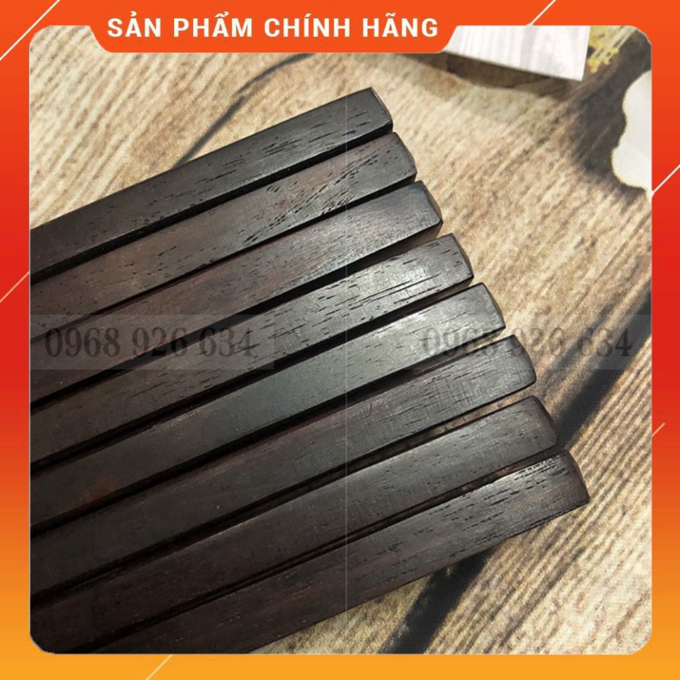 Bộ 10 đôi đũa trắc ăn cơm 💥FREESHIP💥Đũa gỗ CAO CẤP - Đũa gỗ Trắc chống trơn, chống mốc, bền màu