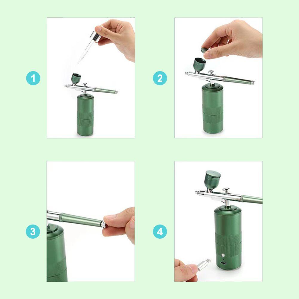 Bộ Máy Nén Khí Nano Ion Hóa Dưỡng Ẩm Làm Sạch Sâu Cho Da Mặt / Móng Tay