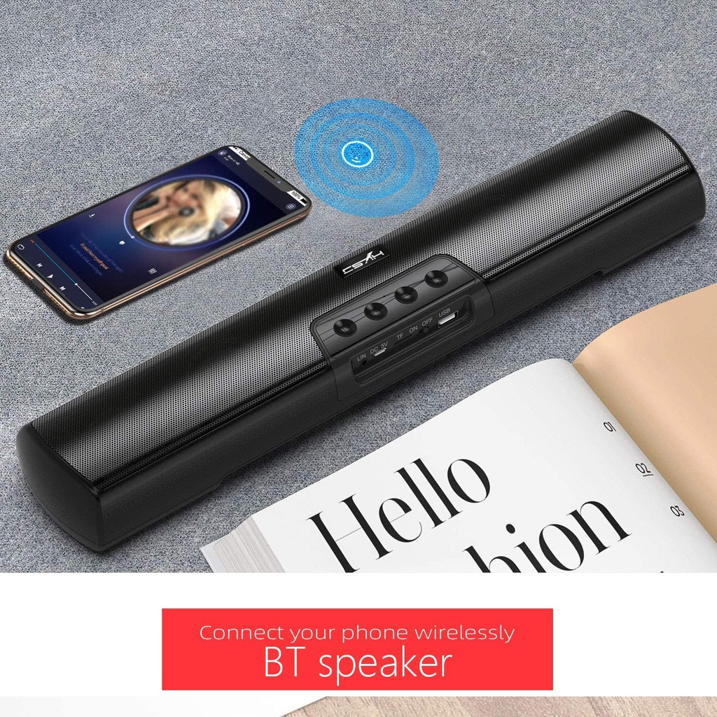 Loa nghe nhạc Bluetooth HXSJ Q3 hỗ trợ phát nhạc từ thẻ nhớ, Usb, đàm thoại - Loa Bluetooth cho điện thoại và máy tính