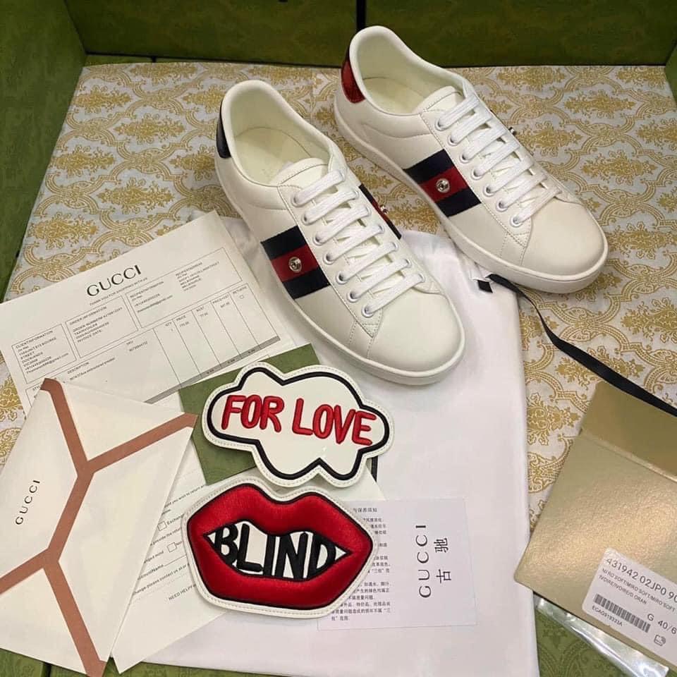 Giày thể thao ☀ FULL BOX BILL GIẤY GÓI ☀ Giày sneaker Gucci Blind for Love Like Authentic fullbox